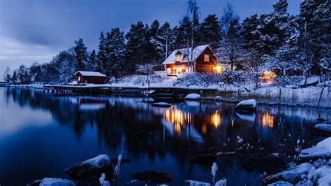 Snow House Wallpaper High Definition High Quality Widescreen