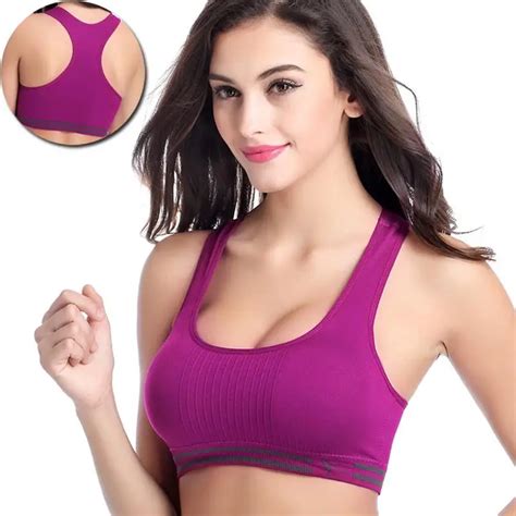 Hot Sexy Women Fitness Bra Padded Compression Sport Bra Top Sportswear Quick Dry Elastic Crop