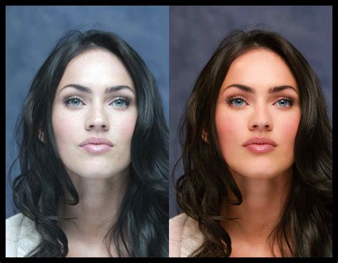 Hollywood Celebrities Before Photoshop Megan Fox Before And After Photoshop Editing
