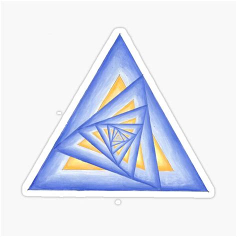Spiral Triangle Sticker For Sale By Kufuku Redbubble