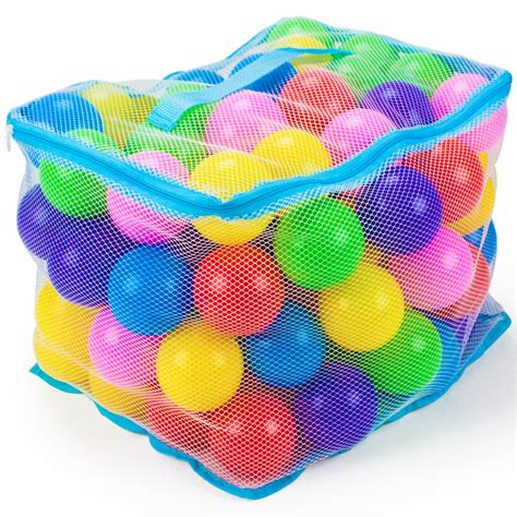 100 Jumbo 3 Multi Colored Soft Ball Pit Balls Wmesh Case Ygrowup Toys