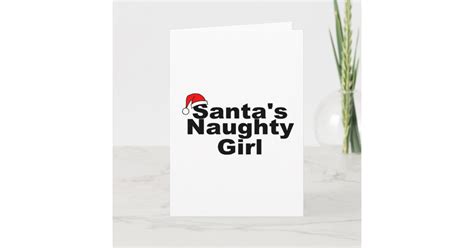 santas naughty girl holiday card zazzle