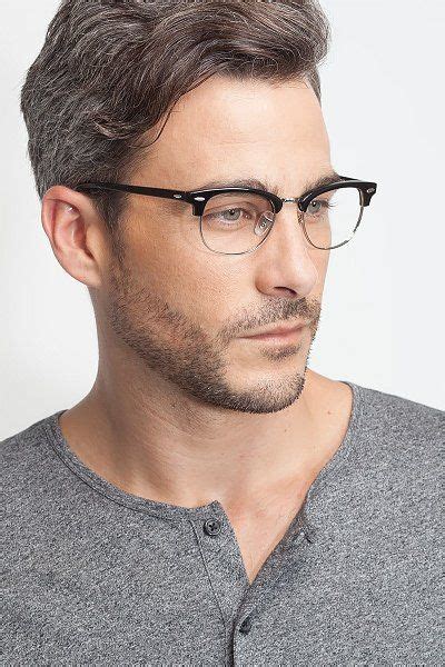sweet janet browline black silver full rim eyeglasses eyebuydirect haircuts for men mens