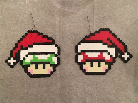 Super Mario Perler Bead Christmas Ornaments Perler Bead Christmas