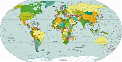 Map Of The World Continents And Countries Image Hd Wallpaper
