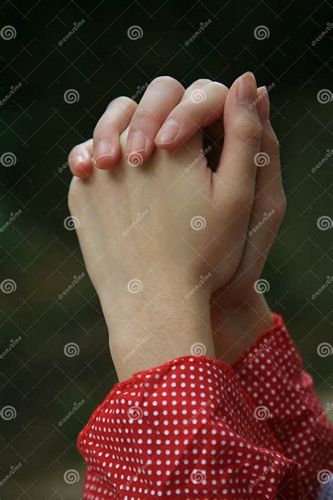 Hands Clasped In Prayer Stock Photo Image Of Hands Female 1635442