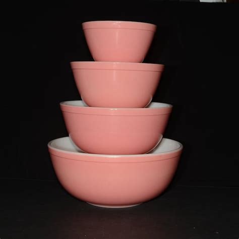 Pink Pyrex Bowls Etsy