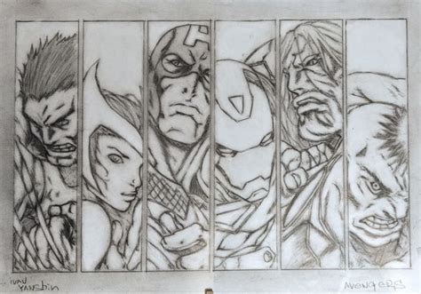 Avengers Marvel Drawing By Ivan Yanshin Artmajeur