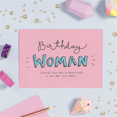 Personalized funny birthday card for woman. Birthday Woman Funny Birthday Card By Oops A Doodle ...