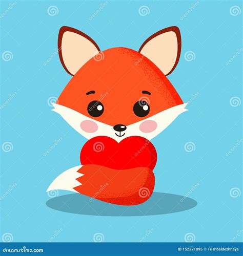 Sweet Hugs Of Two Foxes Valentines Clipart Hand Drawn Love