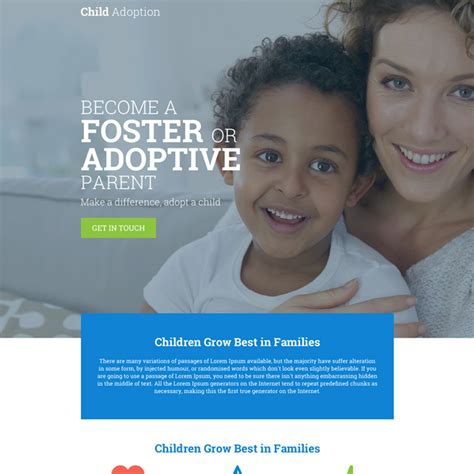 Child And Pets Adoption Center Responsive Landing Pages