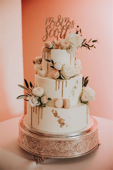 Wedding Cake Theme Rose Gold Wedding Cakes 3 Tier Wedding Cakes