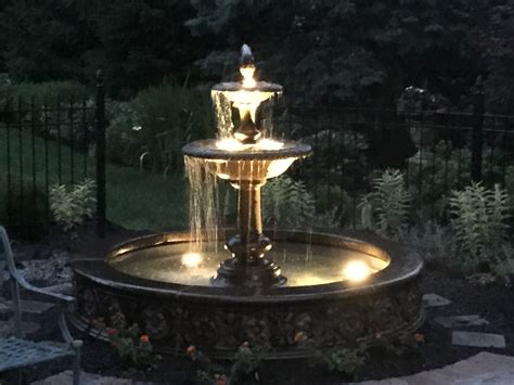 Outdoor Garden Fountains With Lights Hawk Haven