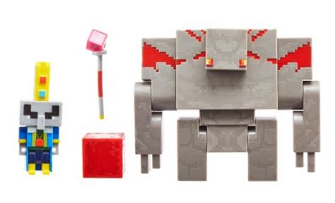 Mattel Minecraft Dungeons Redstone Golem And Arch Illager Figures 1 Ct