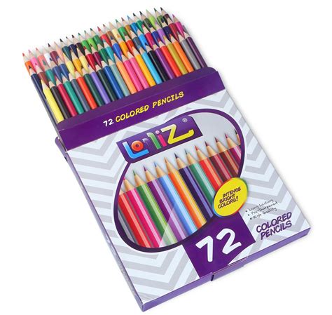 Lolliz 72 Colored Pencils Set With 72 Unique Color Choices