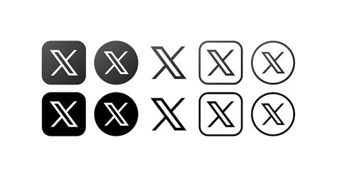 Premium Vector Twitter X Social Media Logo Icons Isolated Social