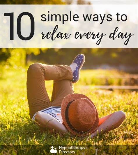 Simple Ways To Relax Every Day Hypnotherapy Directory