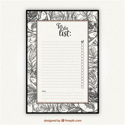 Check spelling or type a new query. To do-liste vorlage mit vintage-vegetation | Kostenlose Vektor