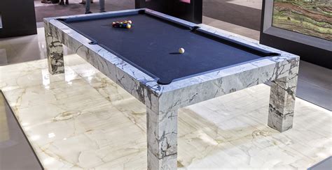 Luxury Pool Table In Marble And Stone Quadra Dedalo Stone