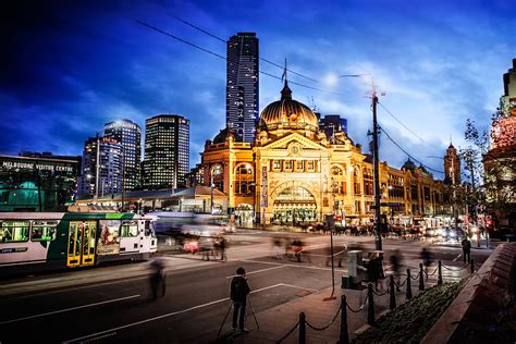 Flinders Street Station Melbourne Photograph Sunset Wall Art