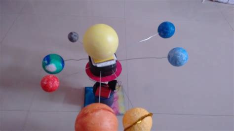How To Make A Rotatingspinning Solar System Diy Project Youtube