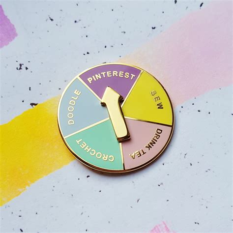 Crafters Decision Maker Spinning Enamel Pin Enamel Pins Pin And
