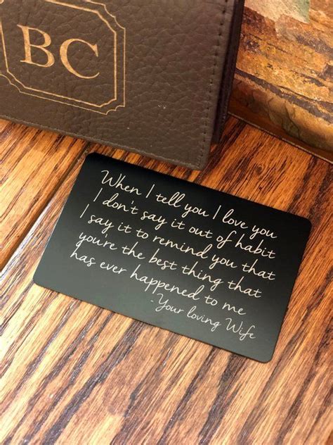 Together with our expertise and stylishly packaged range of gift experiences, we guarantee the response you get will be truly overwhelming! Personalized Wallet Note Card Insert, Gifts for Him ...