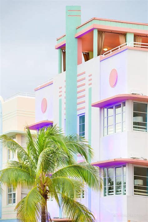 Art Deco Architecture Miami Beach Florida Color Vertical Limited Edition Of 100 Photography By