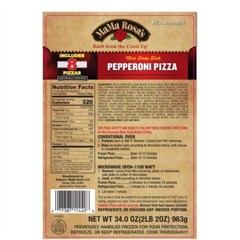 Mama Rosas Mini Deep Dish Frozen Pepperoni Pizzas 34 Oz Kroger