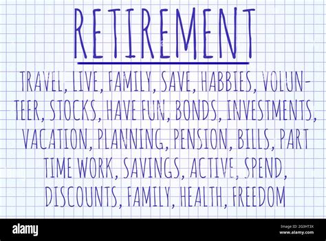 Retirement Word Cloud Stock Photo Alamy