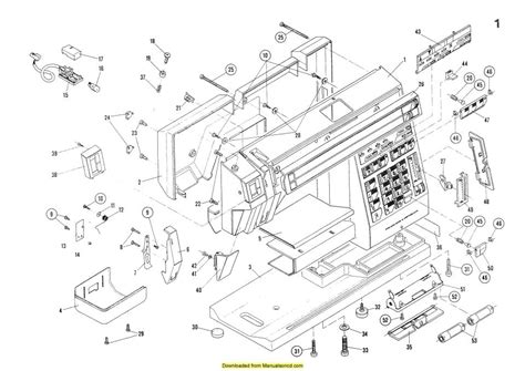Elna 7000 Sewing Machine Service Parts Diagrams Manual