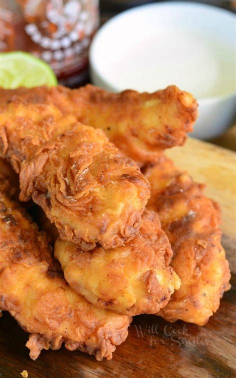Sriracha Crispy Chicken Tenders With Honey Dipping Sauce Will Cook