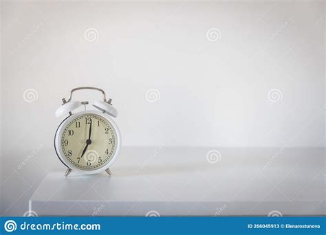 White Alarm Clock With Arrows Stock Image Image Of Deadline Hour