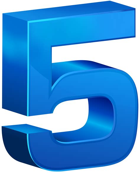 Number Five Blue Transparent PNG Clip Art | Gallery Yopriceville - High ...