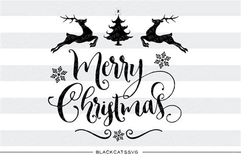 Merry Christmas Svg Cutting File By Blackcatssvg Thehungryjpeg