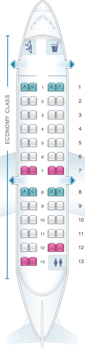 Air Canada Rouge Airbus A319 Seat Map