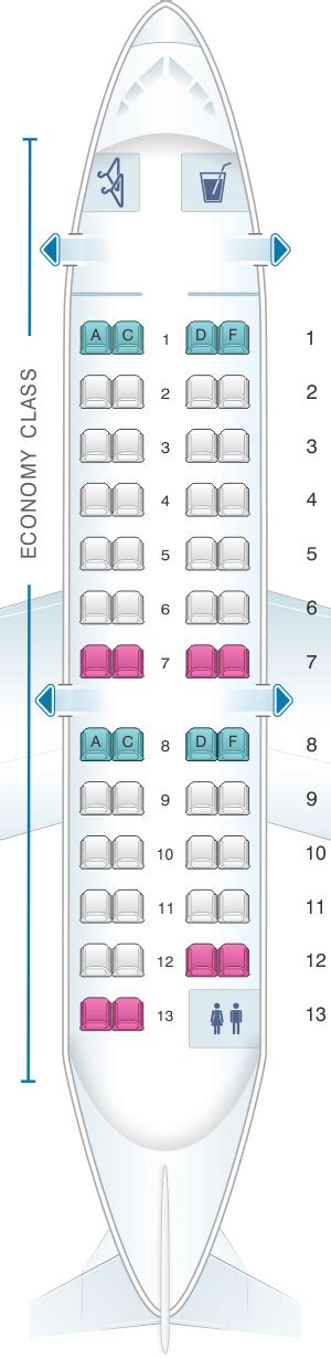 Seat Map Air Canada Bombardier Crj100 Seatmaestro