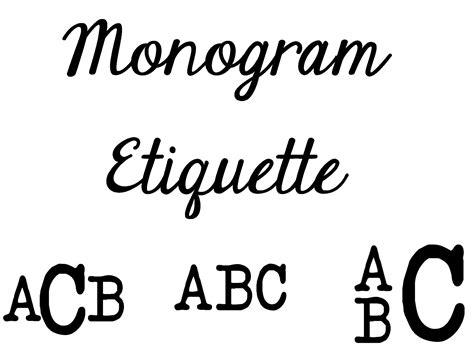 Monogram Etiquette Tips And Tricks For Monograms