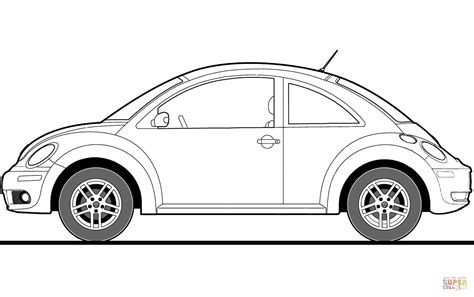Volkswagen Beetle 2009 coloring page | Free Printable Coloring Pages