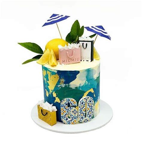 A Vibrant Capri Themed Cake For A Lady Who Should Be In Italy Right Now