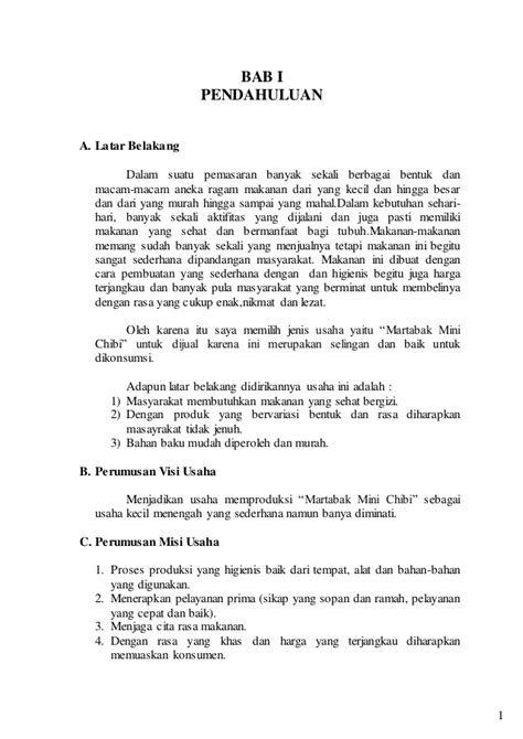 Dokumen business plan umumnya diminta oleh pihak investor yang ingin mendanai proyek startup kita. CONTOH BUSINESS PLAN MARTABAK MINI