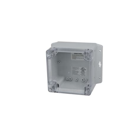Ip65 Nema 4x Box With Clear Cover And Mounting Brackets Pn 1337 Cmb
