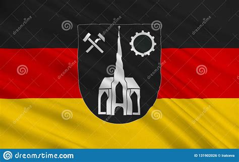 Flag Of Neunkirchen, Germany Stock Illustration - Illustration of ...