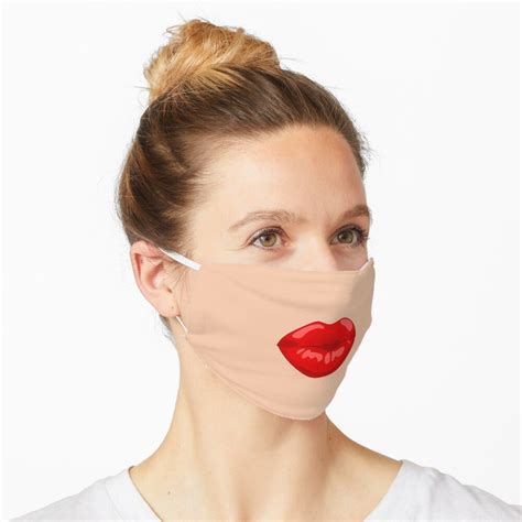 Funny Red Lips Kiss Mask Mask By Rahdoo Fashion Face Mask Sexy Lips