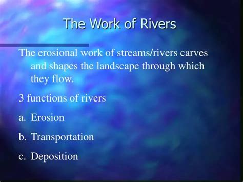 Ppt The Work Of Rivers Powerpoint Presentation Free Download Id227503