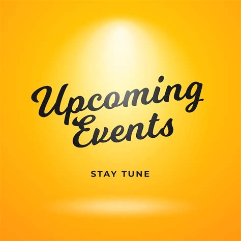 Premium Vector Upcoming Events Poster Background Design Yellow