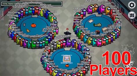 Among Us But With 100 Players Youtube