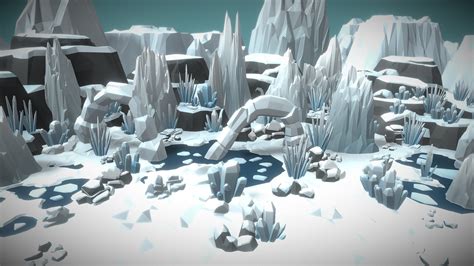 Low Poly Arctic Winter World D Model By Purepoly Bd Ff Sketchfab