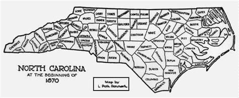 North Carolina County Formation 1870