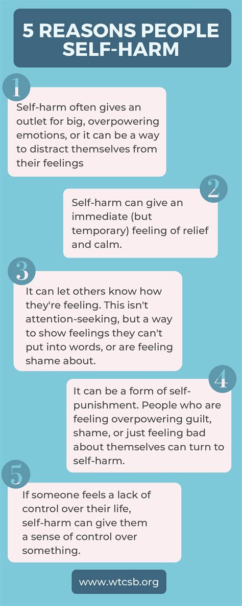 Reasons People Self Harm And How To Help Wtcsb